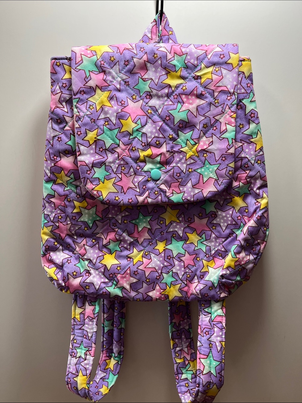 Kids Purple Star Quilted Backpack